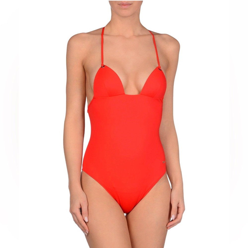 Dsquared2 • red low-cut back one-piece swimsuit • size: M